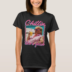 Camiseta Como Um Felon Shirt Republicano Engraçado Trump 20