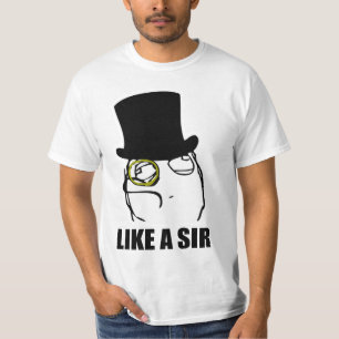 Camiseta Como um senhor Monocle Raiva Cara Meme
