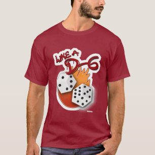 Camiseta Como um slogan de diversão do Conselho de Dice D-6