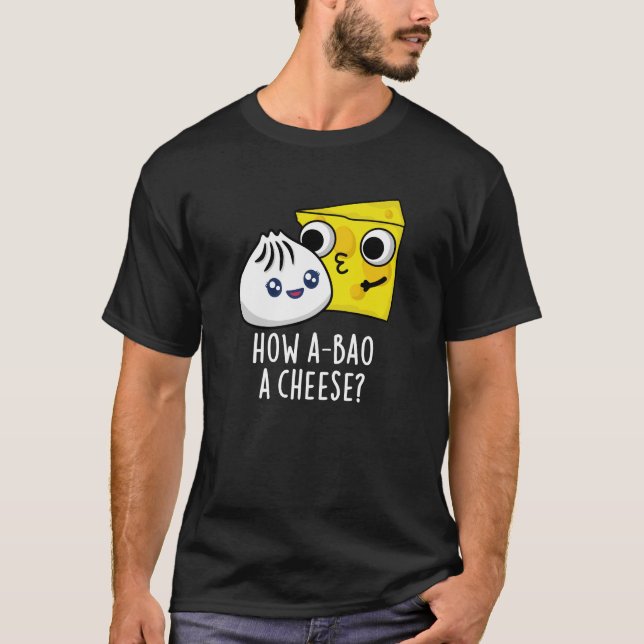 Camiseta Como uma Comida Engraçada de Queijo Pun Dark BG (Frente)