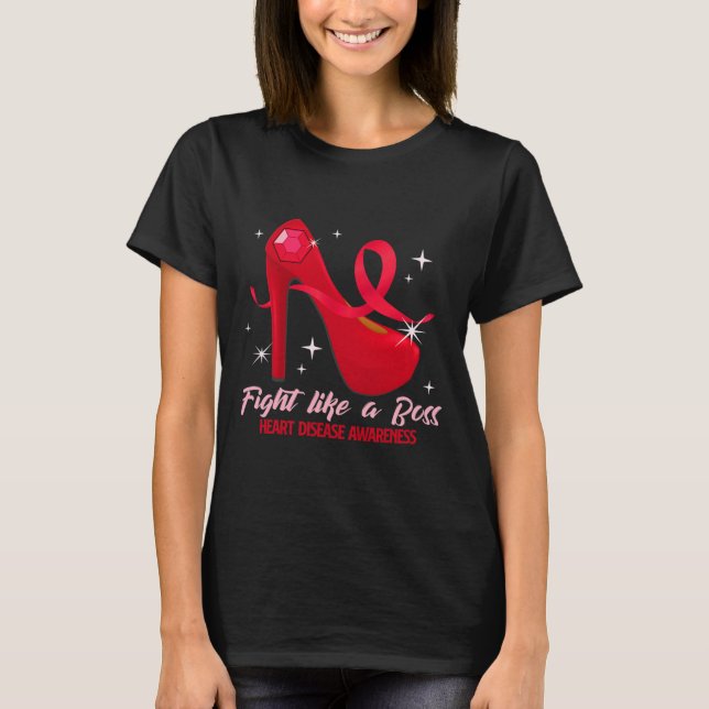 Camiseta Como Uma Consciência Da Doença Cardíaca Do Chefe (Frente)
