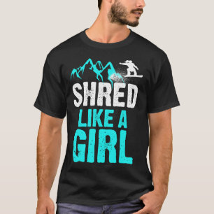 Camiseta Como Uma Garota Snowboard Gift 1