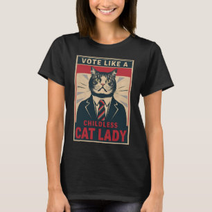 Camiseta Como Uma Gata Idiota Engraçada Votando Kamala Harr
