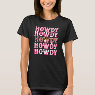 Camiseta Como vai Rosa Leopardo Ocidental País Rodeio do Su
