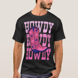 Camiseta Como vai, Sapato de Cowgirl Selvagem Ocidental Paí