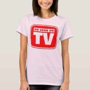 Camiseta Como visto na tevê - personalizada