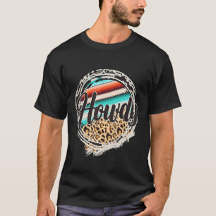Camiseta COMO VOCÊ ESTÁ  Padrão de Vaca Leopardo Serape Imp