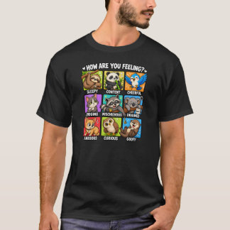 Camiseta Como Você Está Se Sentindo? Estados de Animais