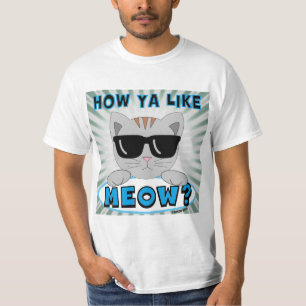 Camiseta Como Você Gosta do MEOW? Óculos de Sol Engraçados 