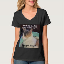 Como você se sente? Pescoço-V feminino