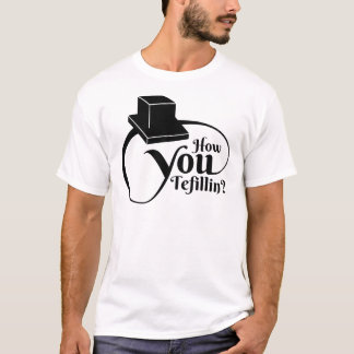 Camiseta "Como você Tefillin" (preto)