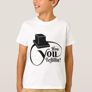 Camiseta "Como você Tefillin" (preto)