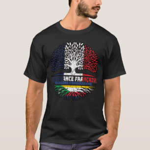 Camiseta Comores Comores França, França, Árvore Bandeira