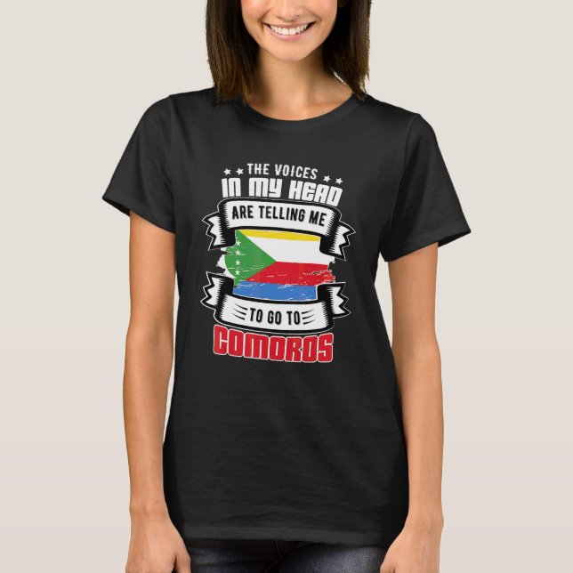 Camiseta Comores Na Minha Cabeça (Frente)