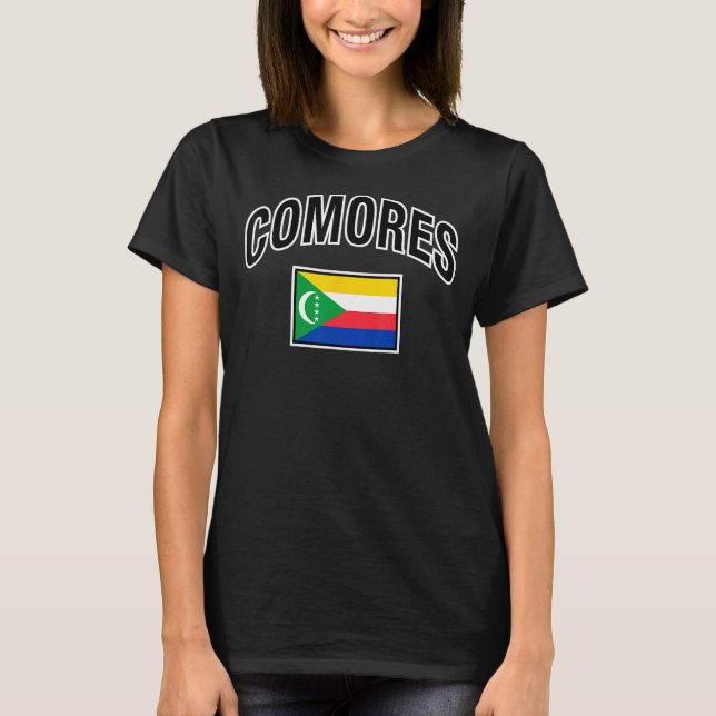 Camiseta Comores Sinalizadores Ordenados Comores Franceses (Frente)