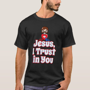 Camiseta Compaixão divino para Crianças Jesus Eu confio em