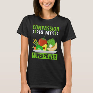 Camiseta Compaixão É Meu Superpoder Eu Sou Vegano