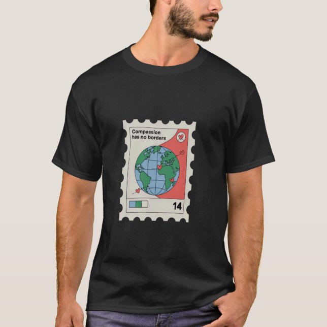 Camiseta Compaixão Não Tem Fronteiras Coração (Frente)