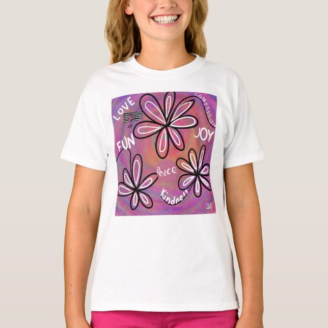 Camiseta Compaixão Pelo Amor, Alegria, Paz Pela Humanidade (Frente)