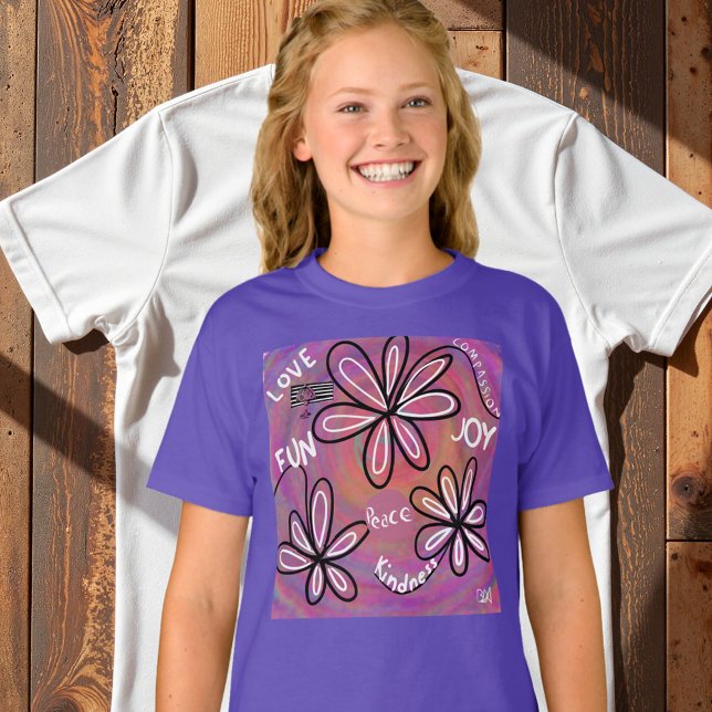 Camiseta Compaixão Pelo Amor, Alegria, Paz Pela Humanidade (Criador carregado)