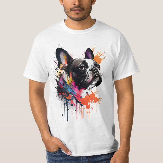 Camiseta compañero fiel: Un Bulldog francés (Frente)