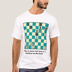 Camiseta Companheiro da xadrez em 1 t-shirt básico do