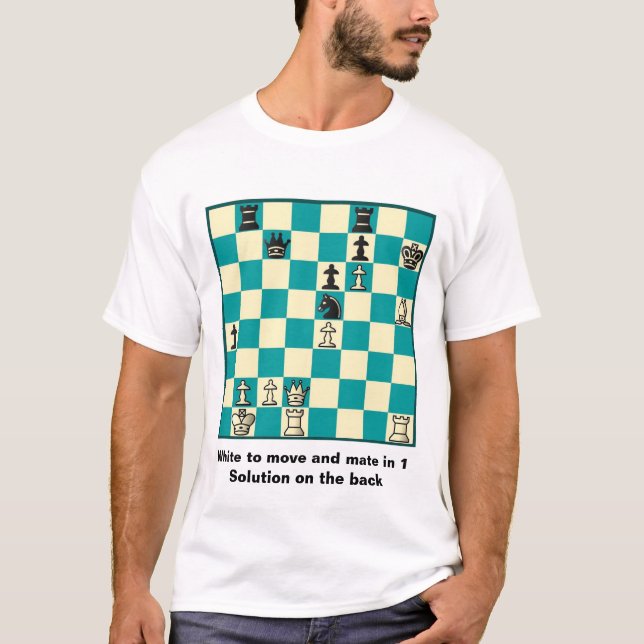 Camiseta Companheiro da xadrez em 1 t-shirt básico do (Frente)