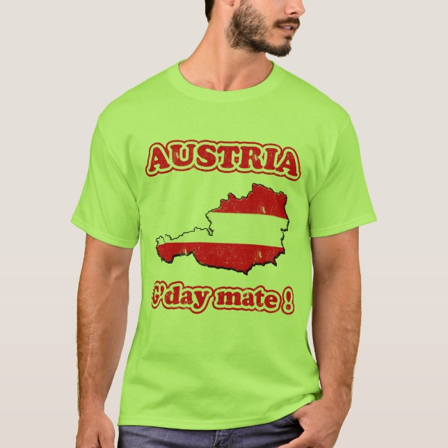 Camiseta Companheiro de Áustria - de G'day! (Frente)