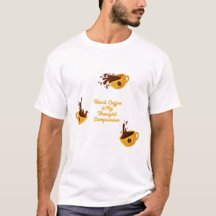 Camiseta Companheiro de Pensamentos de Café Preto Amante de