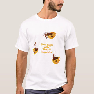 Camiseta Companheiro de Pensamentos de Café Preto Amante de