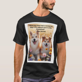 Camiseta "Companheiros cerejados - Corgi e Cotação"