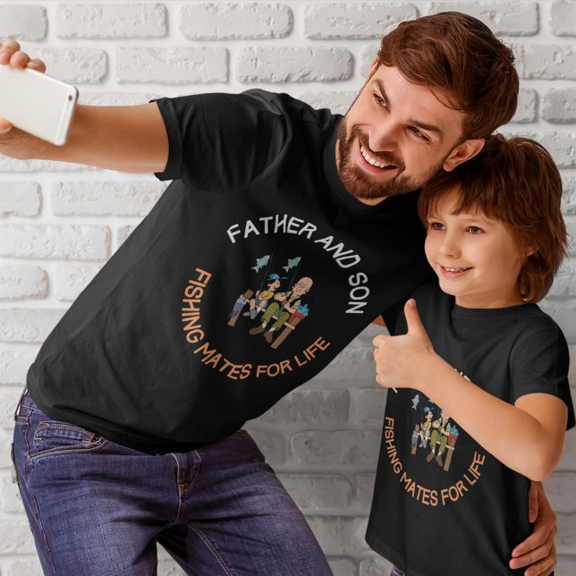 Camiseta Companheiros de Pesca do Pai e do Filho para a Vid (Criador carregado)