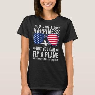 Camiseta Companhia Aérea de Cotação do Piloto Comercial de