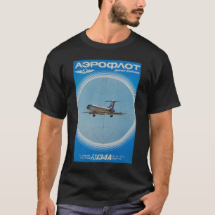 Camiseta companhia aérea russa da companhia aérea Retro-Sov