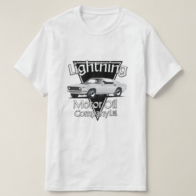 Camiseta Companhia de Óleo para Motores Lightning Ltd. (Frente do Design)