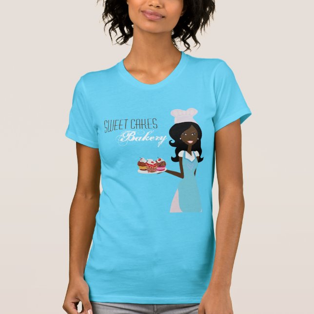 Camiseta Companhia T-Shirt African American Baker Cup Cakes (Frente)