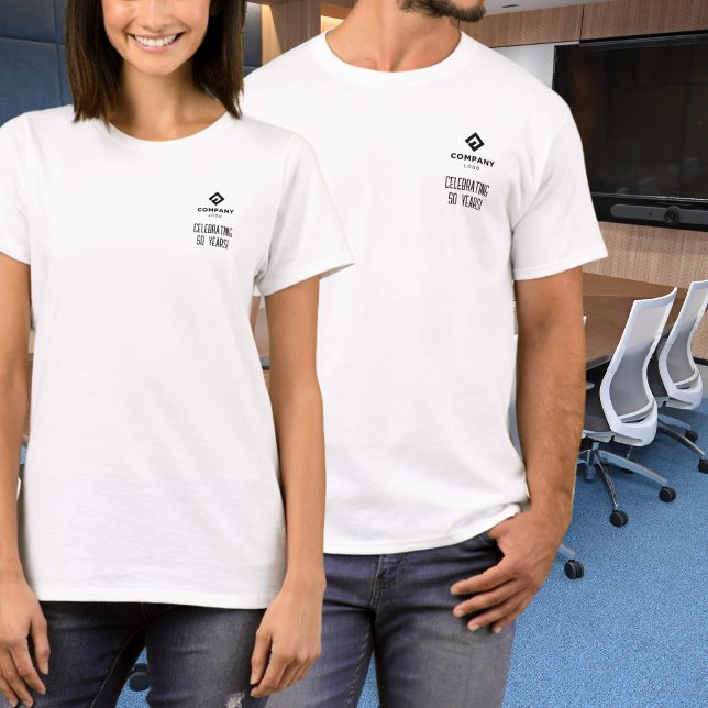 Camiseta Company Business Logo Celebrating # Years Custom (Criador carregado)