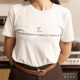 Camiseta Company Business Name Branding Black Script