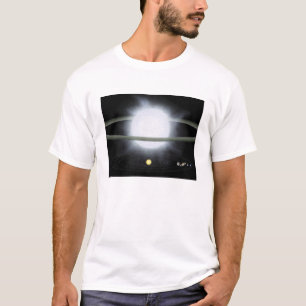 Camiseta Comparação do tamanho de uma estrela hypergiant