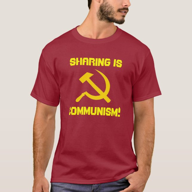 Camiseta Compartilhar é comunismo! (Frente)