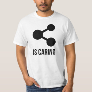 Camiseta Compartilhar está importando-se o t-shirt