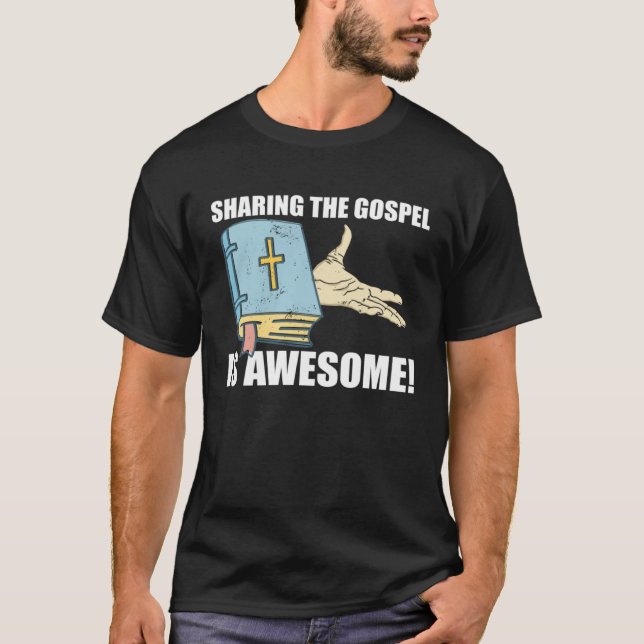 Camiseta Compartilhar O Evangelho É Incrível Bíblia Cristã  (Frente)