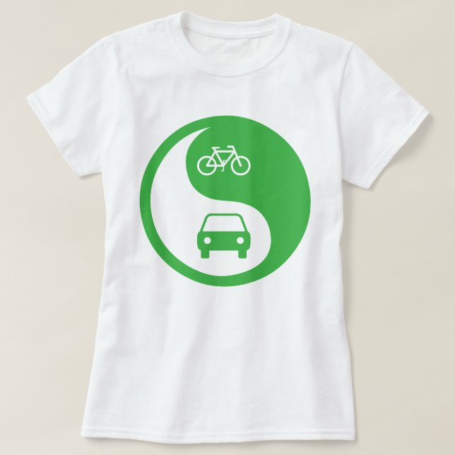 Camiseta Compartilhe a estrada Yin Yang (Frente do Design)