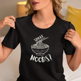 Camiseta “Compartilhe Macarrão” Tigela de Macarrão Divertid
