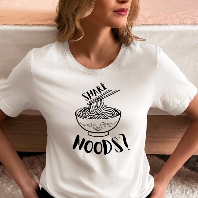 Camiseta Compartilhe Macarrão Tigela de Macarrão Engraçada  (Criador carregado)