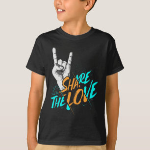 Camiseta Compartilhe O Amor Homens Mulheres Crianças Menino