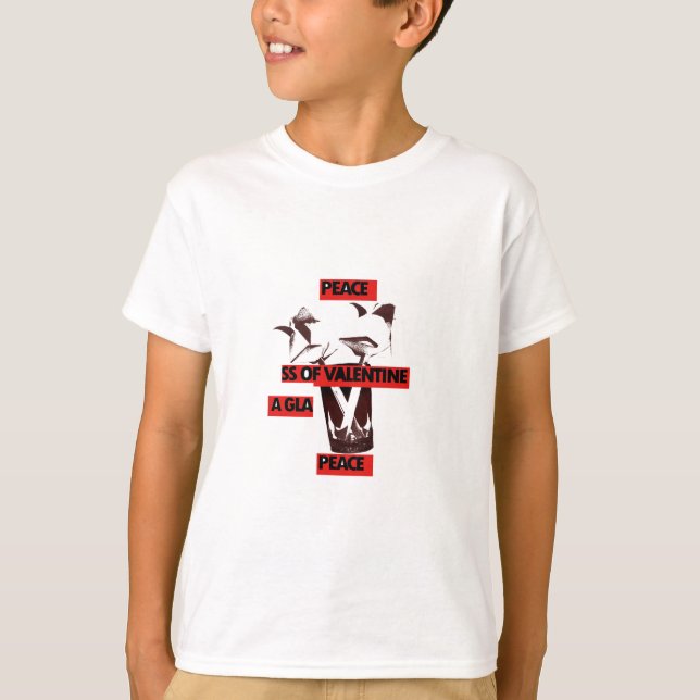 Camiseta Compartilhe o Amor: Um Copo de Arte Namorados para (Frente)