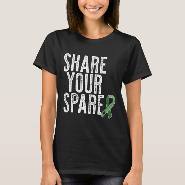 Camiseta Compartilhe o seu doador de órgãos renais sobressa (Frente)