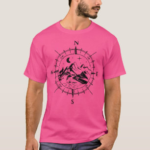 Camiseta Compass Hiker Hking Mountain Lover Adventure Fora