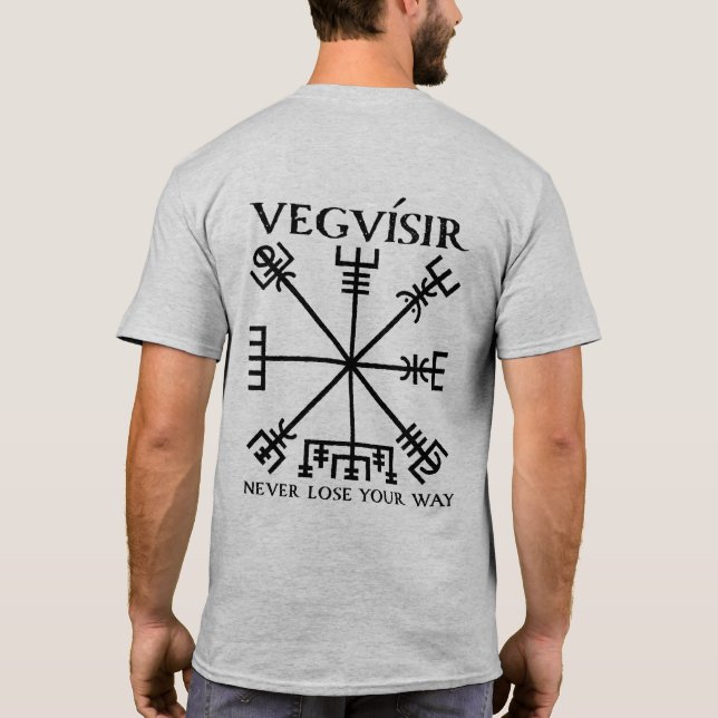 Camiseta Compasso de Vegvisir "Viking" (preto) (Verso)